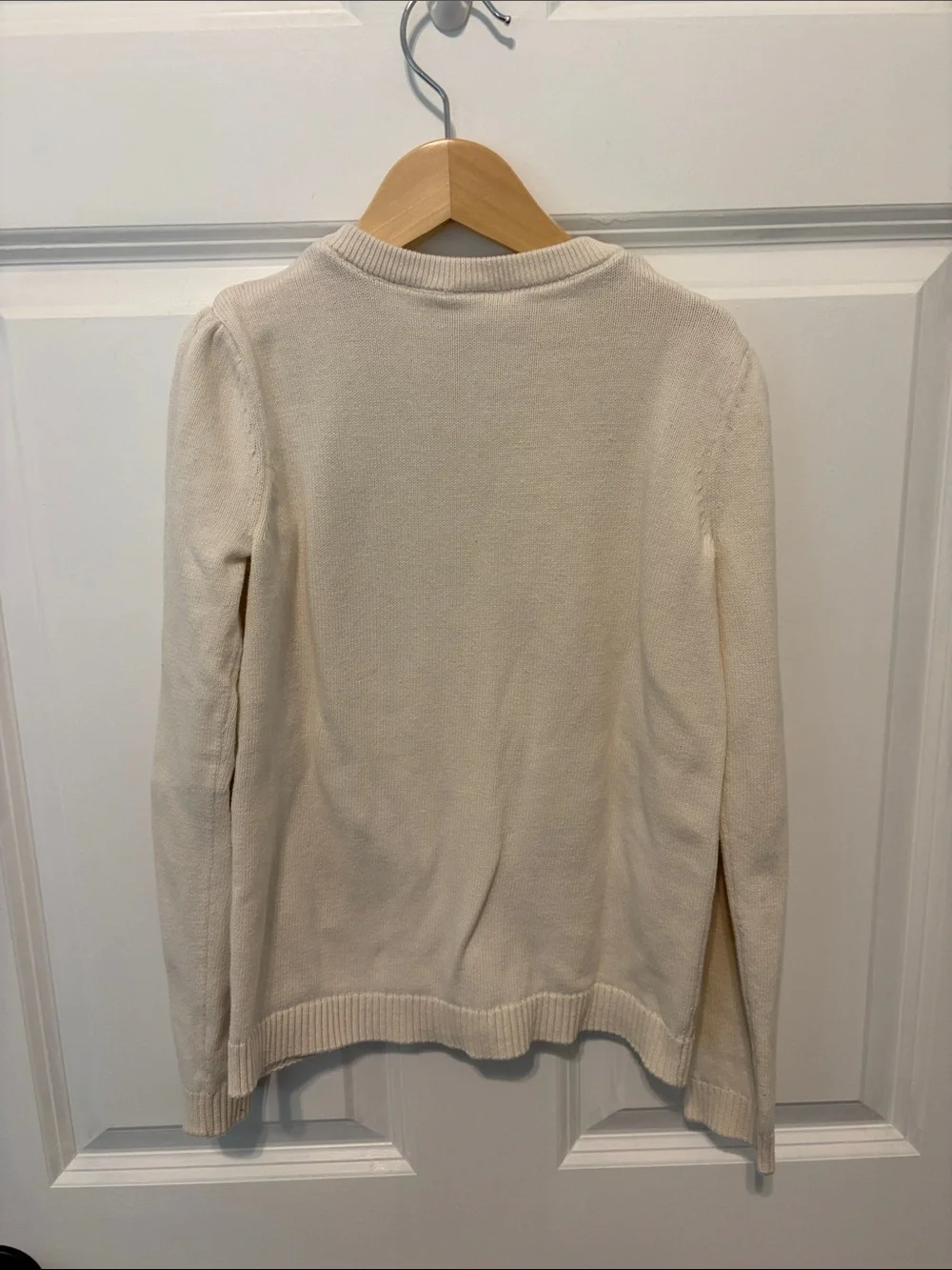 Gymboree Cream Cardigan with Orange Pumpkin Appliqués